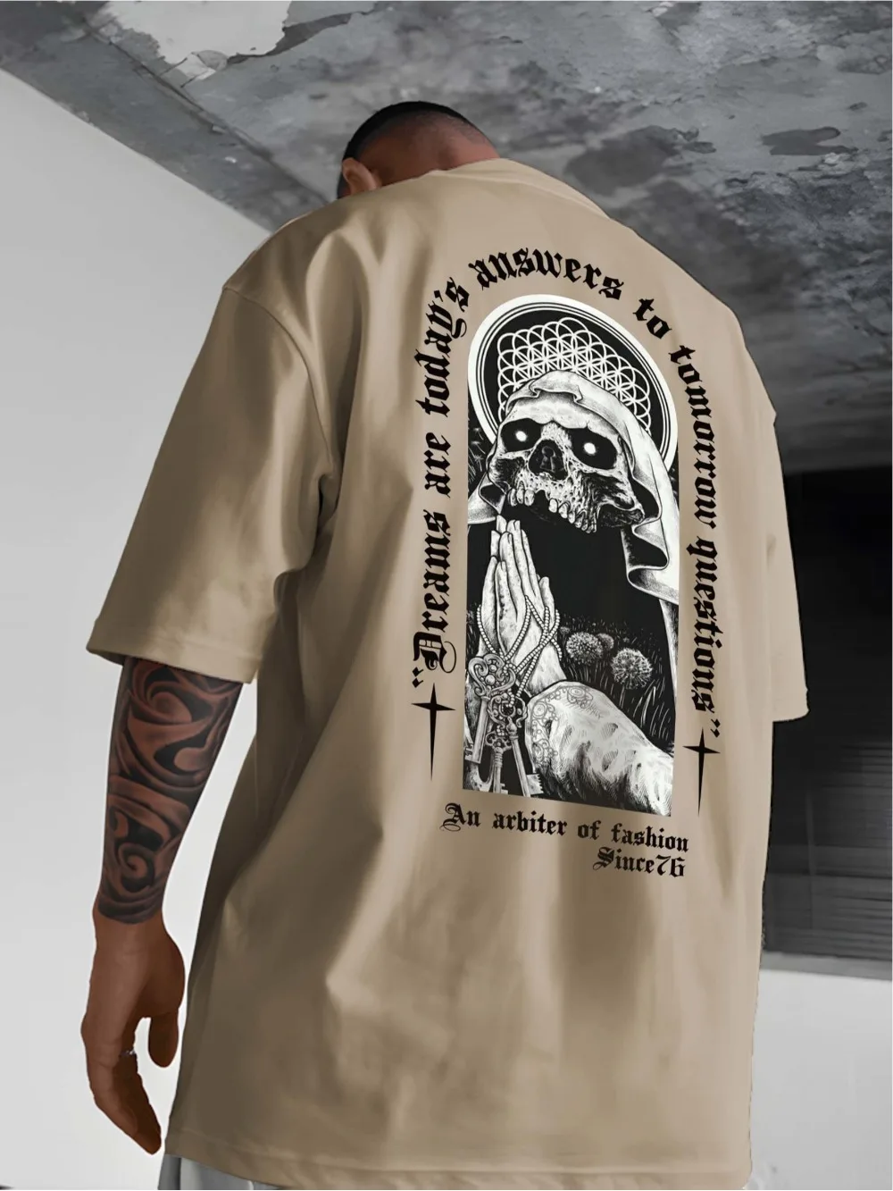 3D Skull and Key Element Design Pattern - Quick-drying and Breathable Suitable for Daily and Outdoor Wear