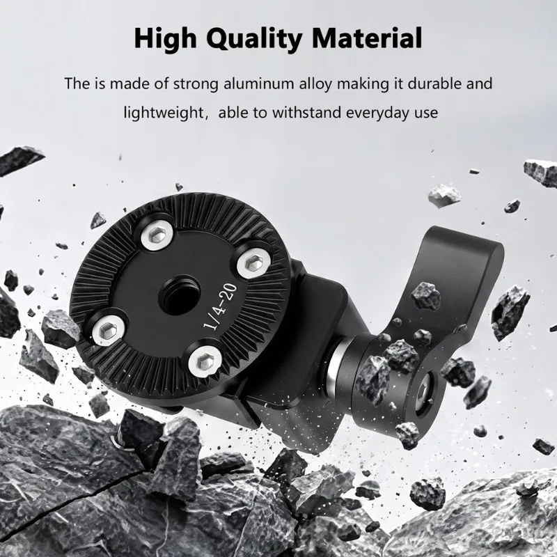 For NATO Rail Quick Release Clamp with ARRI Rosette 1/4