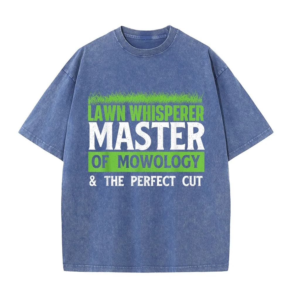 Lawn Whisperer Landscaper Groundskeeper Gardener Mowing T-Shirt Tops Y2k Clothes Men Clothing Unisex For Gift Casual Print