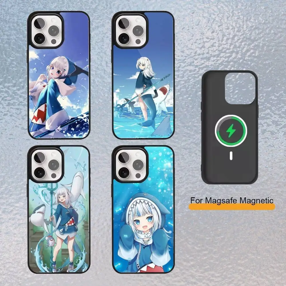 

Holive G-Gawr Gura Phone Case for iPhone 17,16,15,14,13,12,11 Plus,Pro Max Magnetic Wireless Charging Cover