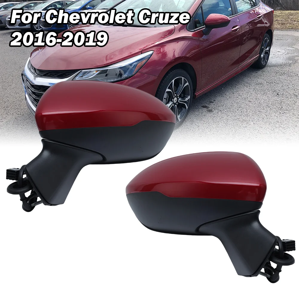 

7 Wires Side Rearview Mirror Assembly For Chevrolet Cruze 2016-2019 Wine Red With Blind Spot Lights Door Mirror Car Accessories