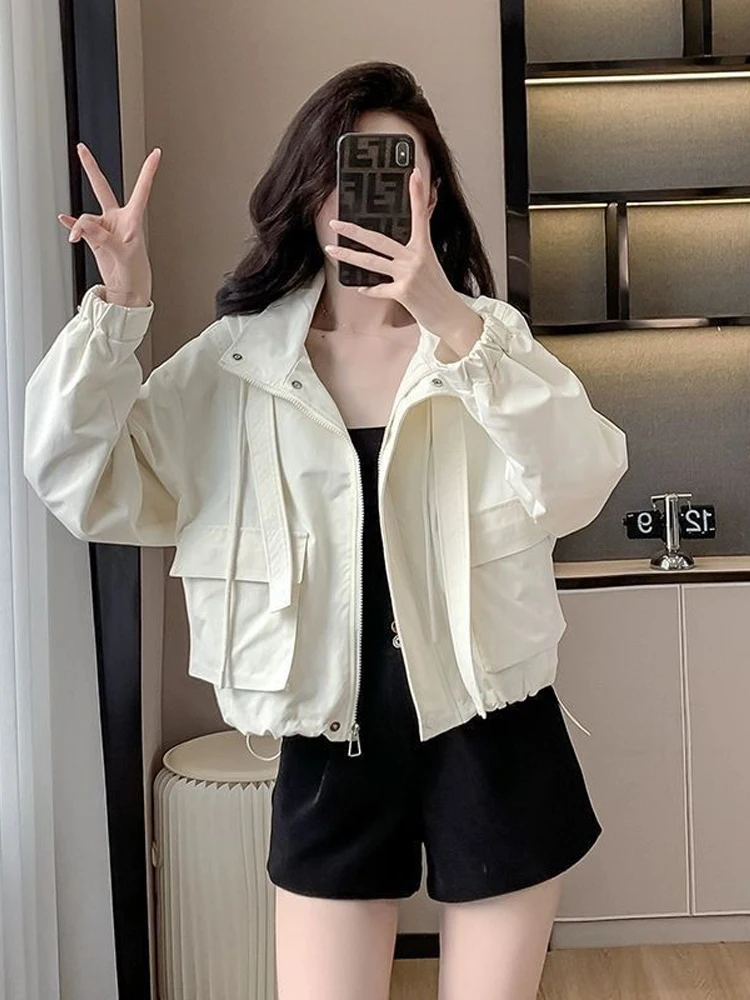 

Casual Sli ort Hooded Jaet Women's Early Spring 2026 New Loose Workwear Jaet Top Trendy Spring Outerwear
