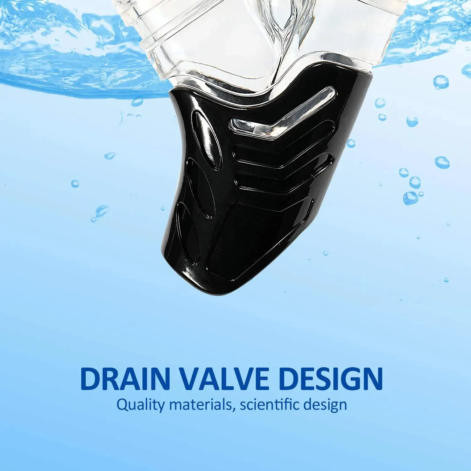 أنبوب الغطس الجاف سهل التنفس للغوص والرذاذ والصمام العلوي معدات السباحة تحت الماء للبالغين والأطفال والرجال والنساء والشباب