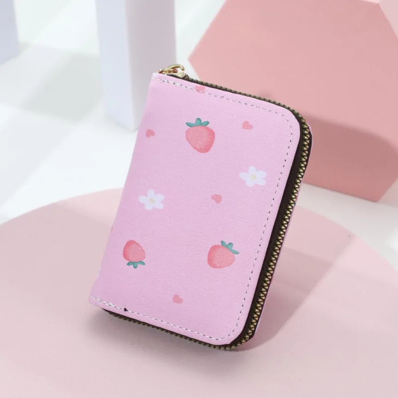 New Fashion Cow Print Wallet Card Bag Organ Bag Coin Wallet Zipper Multi-slot Credit Card Wallet