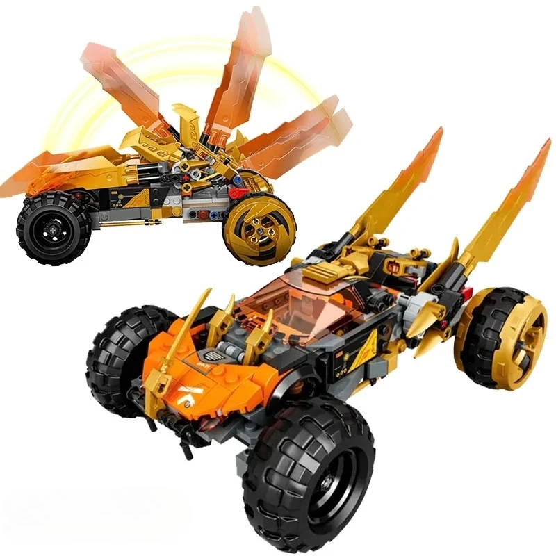 

Animated Film Movie Golden chariot Cole Dragon Cruiser Building Blocks Model Toys for Children Birthday Gifts