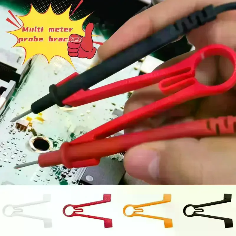 1/2Pcs Tester Probe Clamping Tool 10mm Dia Multi Meter Probe Holder For Electrical Testing Power Supply Maintenance Supply