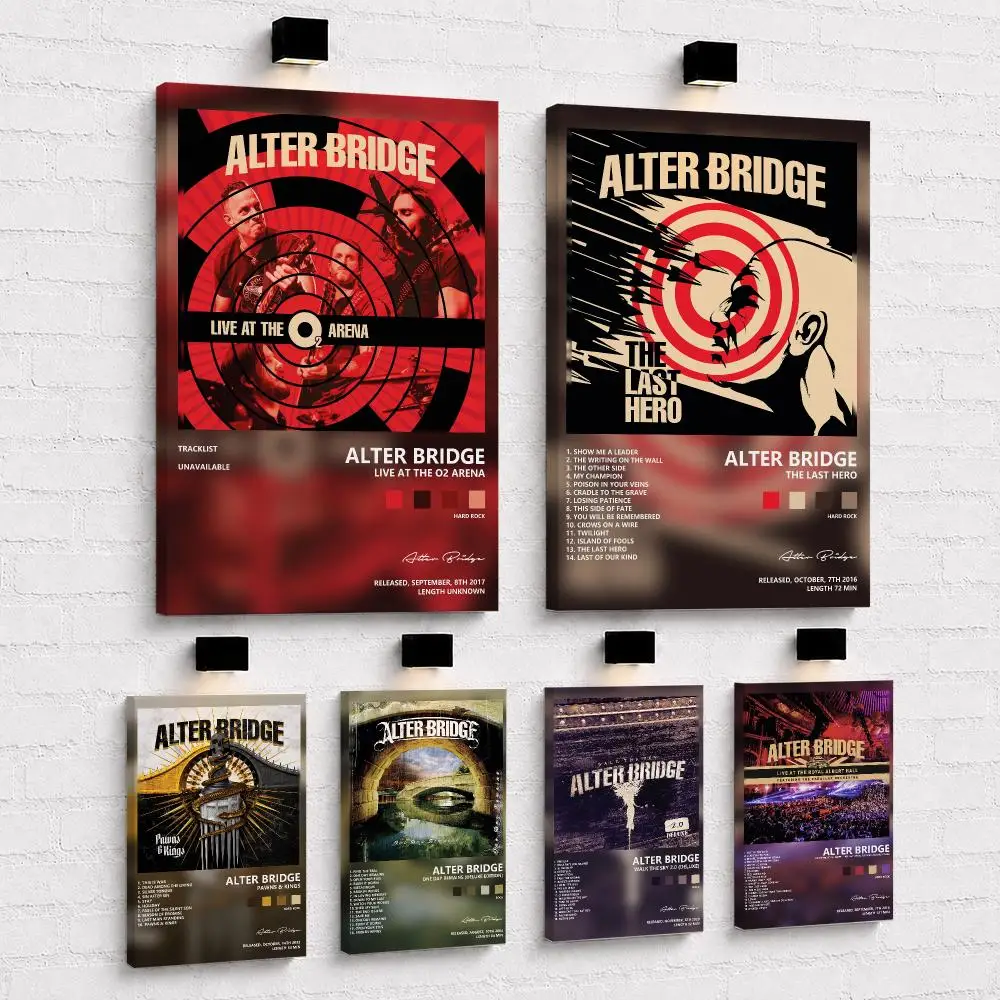 Rock Band A-Alter Bridge Album Framed Wall Painting Framed Canvas Wall Art Print | Modern Poster | Home Hallway Decor