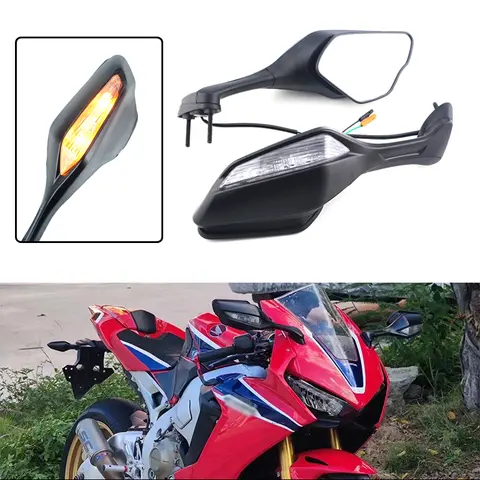 혼다 CBR1000RR 2017-2024 방향 지시등이있는 백미러 LED 2018 2019 2020 2021 2022 2023