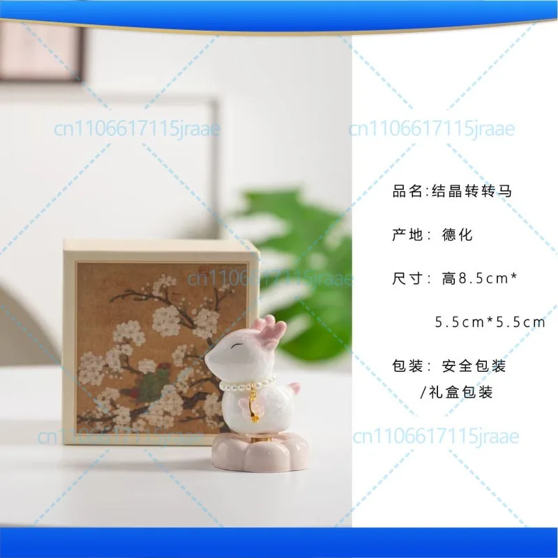 For ceramic kiln-changed crystal glaze, cute cartoon pony, home desktop ornament