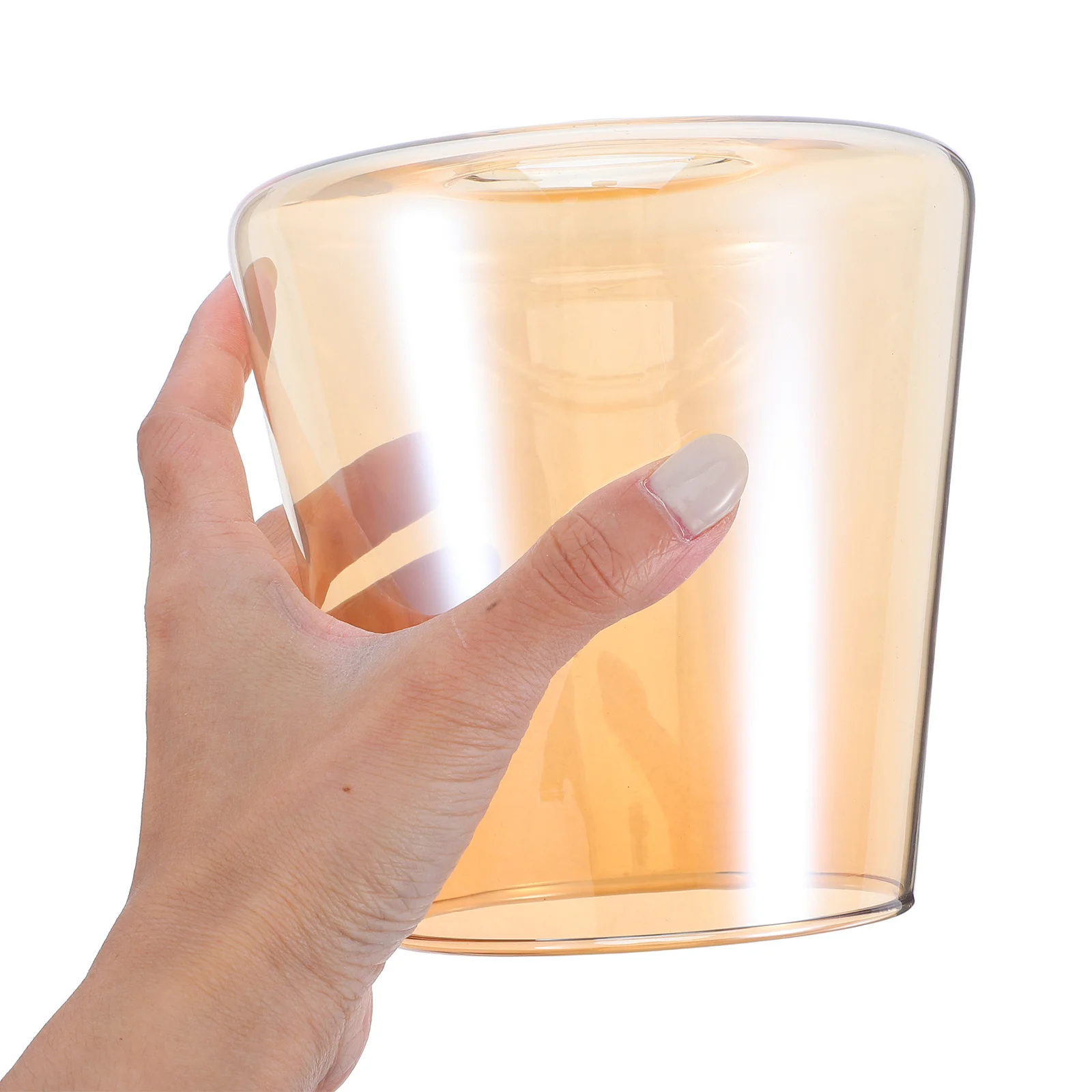 

Wall Lamp Chandelier Light Shade Cylinder Glass Replacement Amber Lampshade Brown