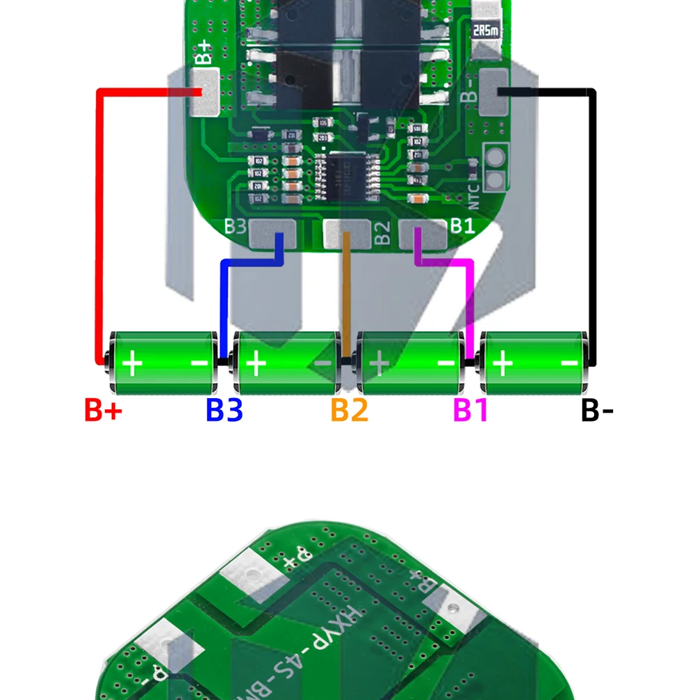 EGBO 4S BMS 14,8V 16,8V 20A Peak Li-Ionen-Batterie BMS-Schutzplatine BMS PCM für Lithium LiCoO2 LiMn2O4 18650 Li-Batterie – Detail 10