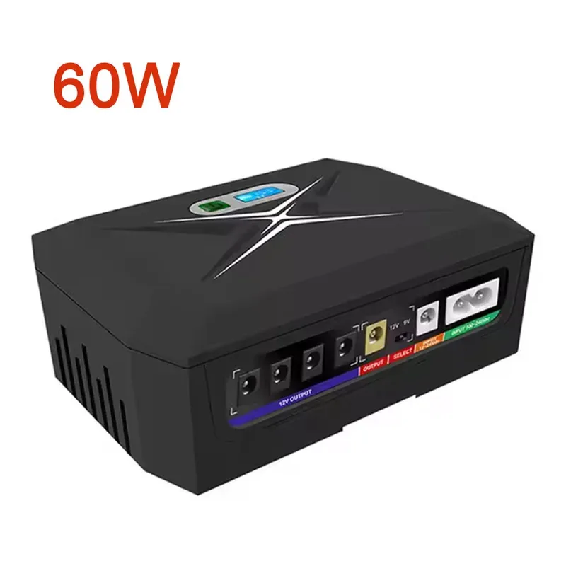 60W Multifunzione Poe Ups Dc Ups Batteria al litio incorporata Mini Ups per router Wifi 17600mAh 20800mAh 48000mAh 36W 60W 100W 120W