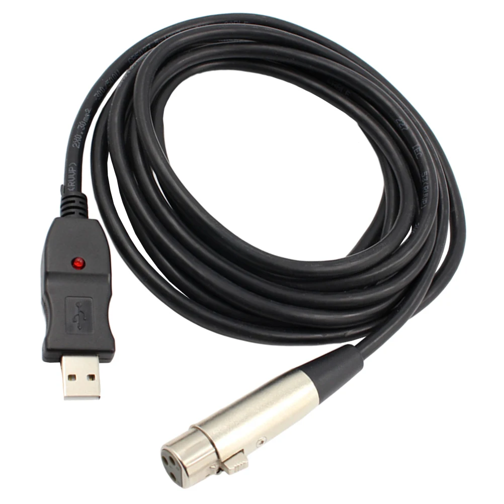 

Usb To Xlr Cable Adapter For Recording Singing Audio Connector Converter Cord Plug Play Anti Noise High Quality Condenser