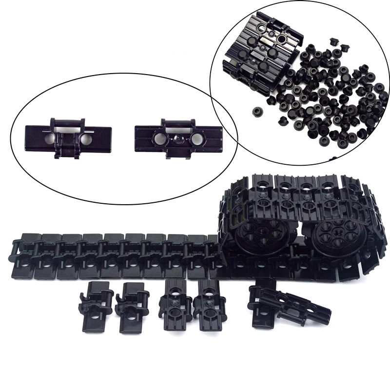 MOC Building Blocks Technical Chain Bricks Parts Caterpillar Track Tank Wheel Compatible 88323 57518 57519 3711 24375 Toys