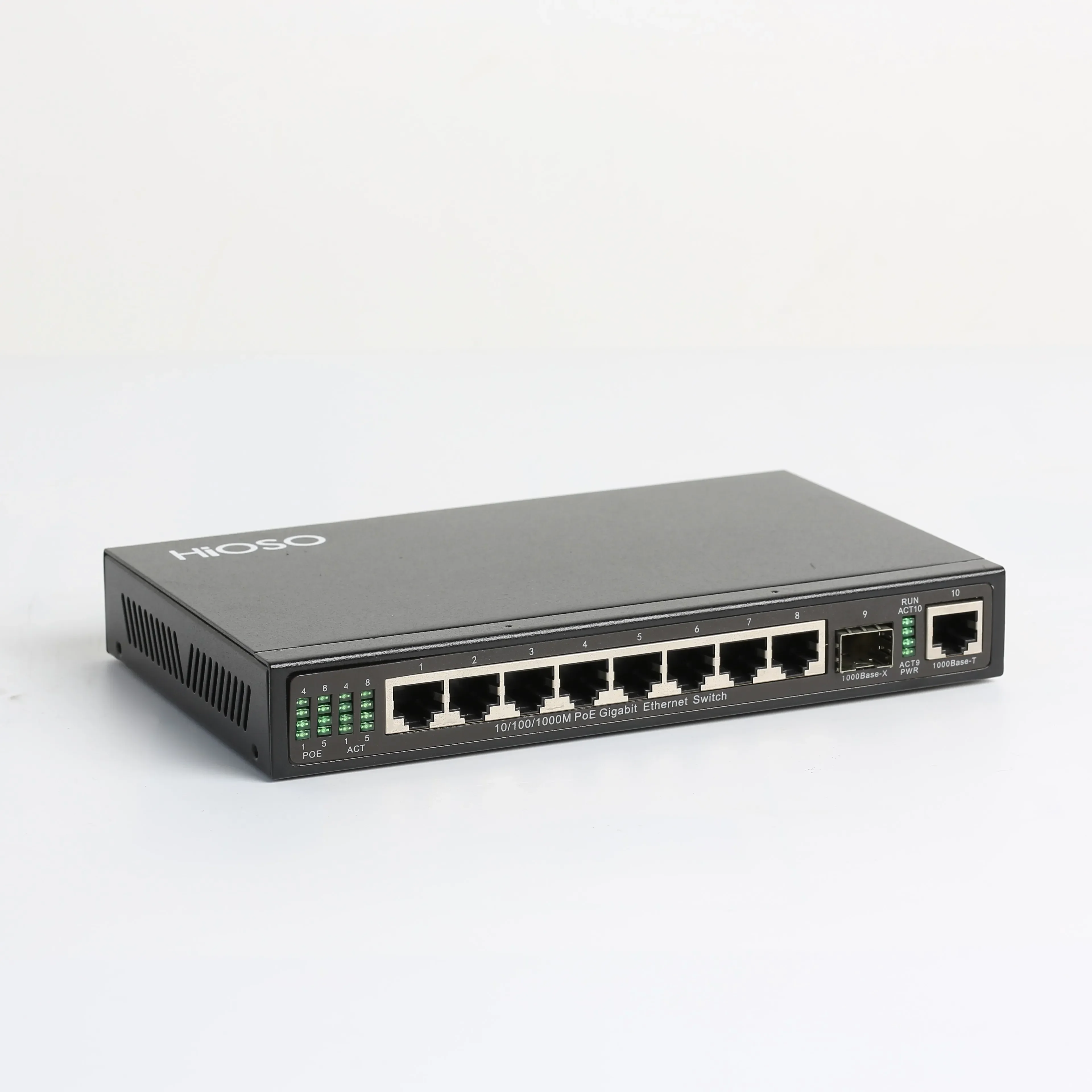 2025 محول إيثرنت DC48V 200 واط 8 منافذ 10/100/1000 متر IEEE802.3af لكاميرا IP PoE موسع مكرر 12/24/48 منافذ Poe التبديل