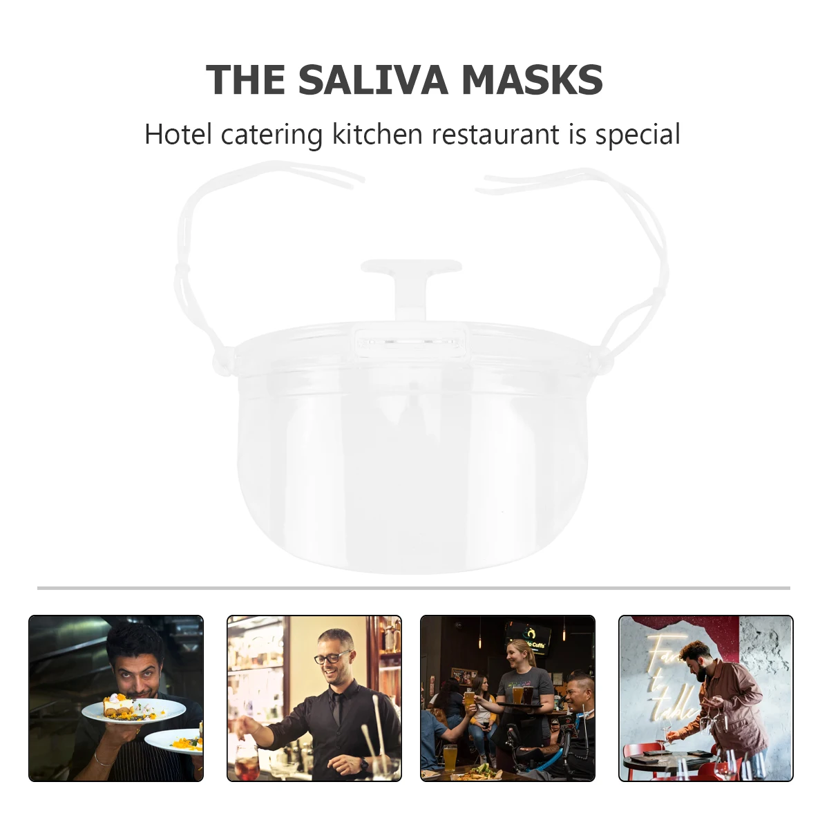 

10pcs Transparent Sanitary Face Mask Premium Plastic Anti-Fog Reusable Restaurant Hotel Catering Lightweight Protection