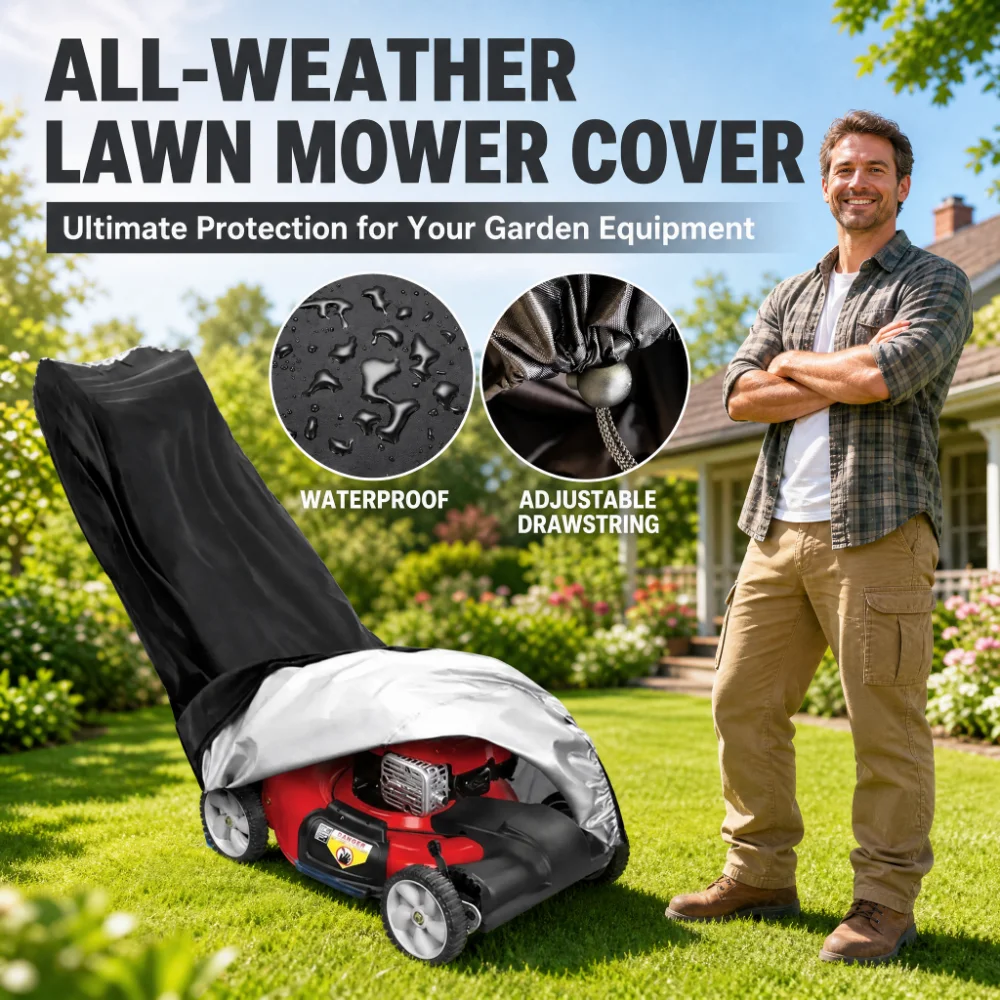 Waterproof Dust Rain Proof Outdoor Garden Sunscreen Tractor Lawn Mower Cover cover for lawn mowers covering material garden