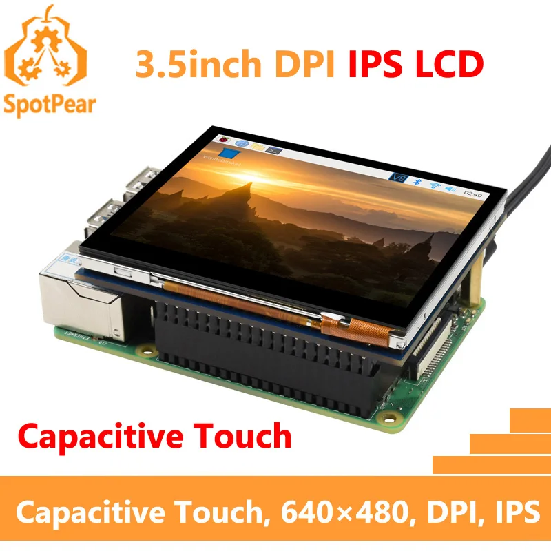 

Waveshare 3.5 inch DPI LCD IPS 640×480 3.5inch Capacitive Touch Screen LCD For Raspberry Pi