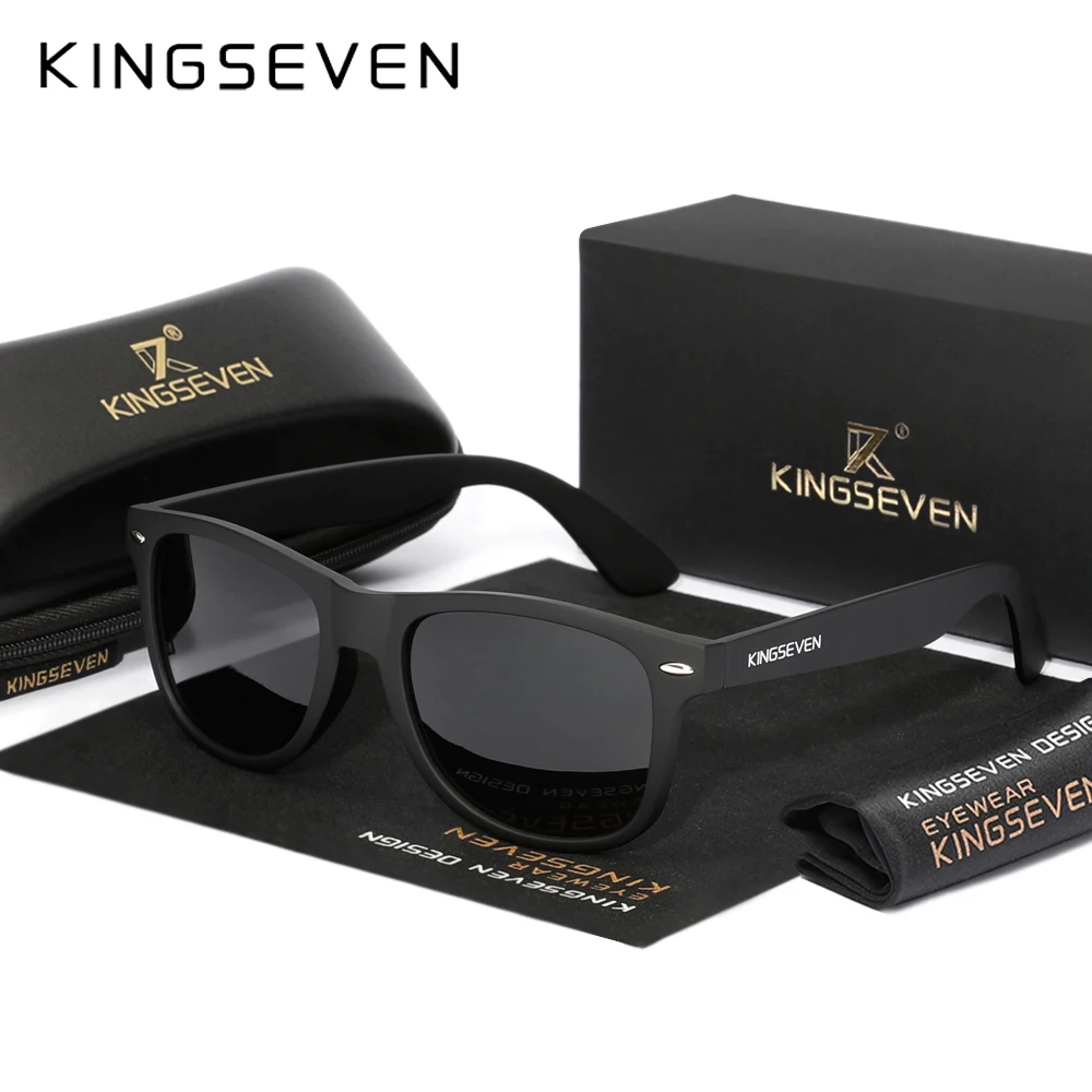 KINGSEVEN Polarisierte Sonnenbrille für Herren, Sommer, klassische Retro-Sonnenbrille für Damen, Reisebrillen, Zubehör, UV400