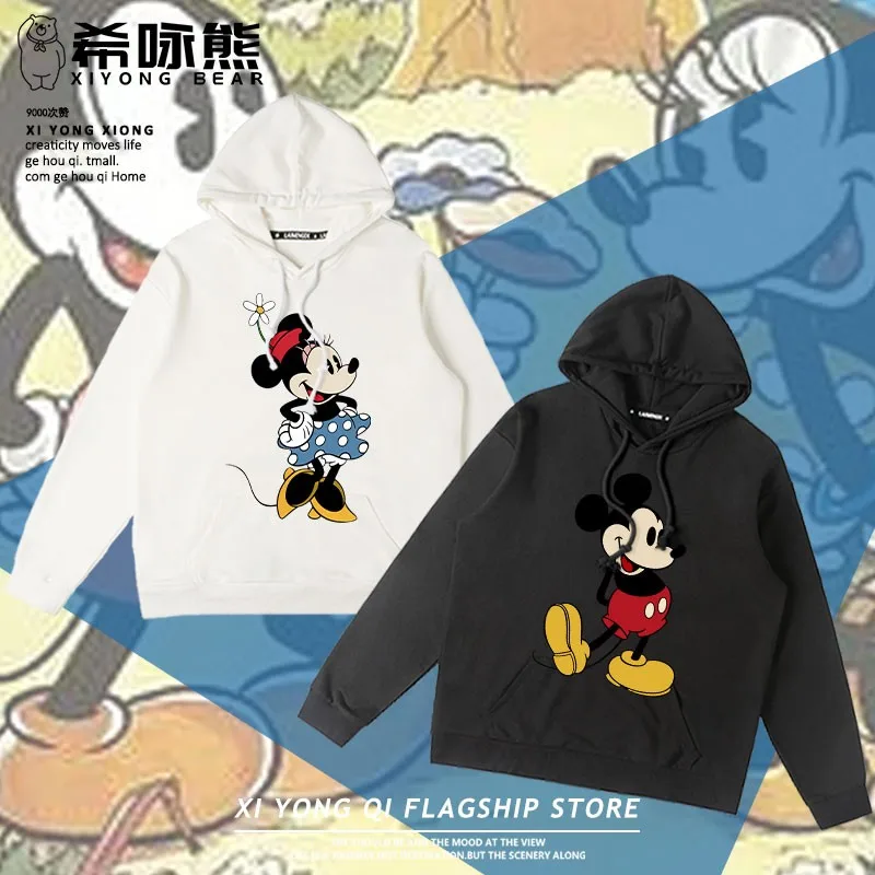 

Mickey Minnie Surrounding Couples Spring Hoodie Hooded Disney Animation Co-branded Coat Male Matching Clothes