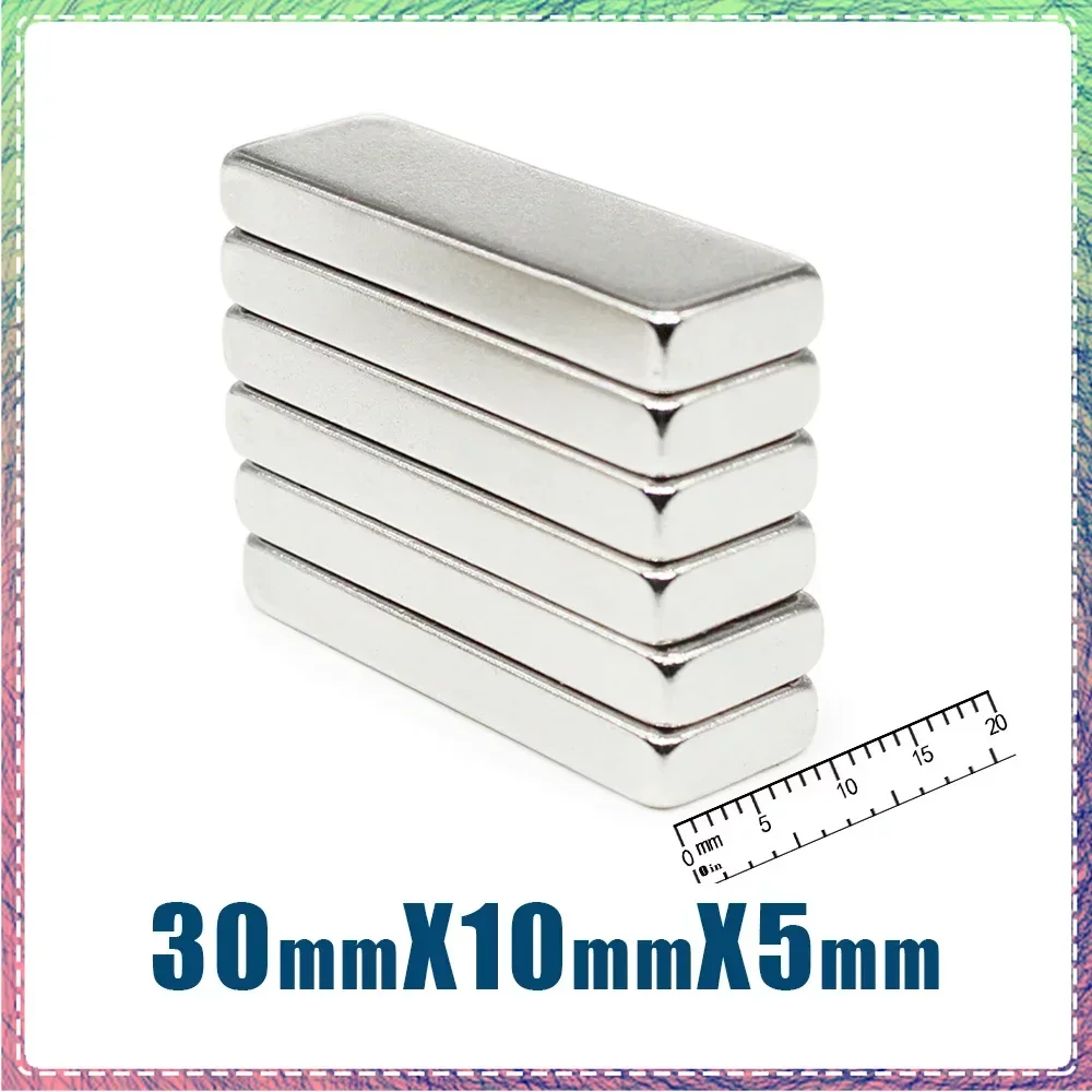 

30x10x5mm N35 Strong Quadrate Neodymium Magnet Powerful NdFeB Magnet 30x10x5 mm Block Rare Earth Magnets 30x10x5mm