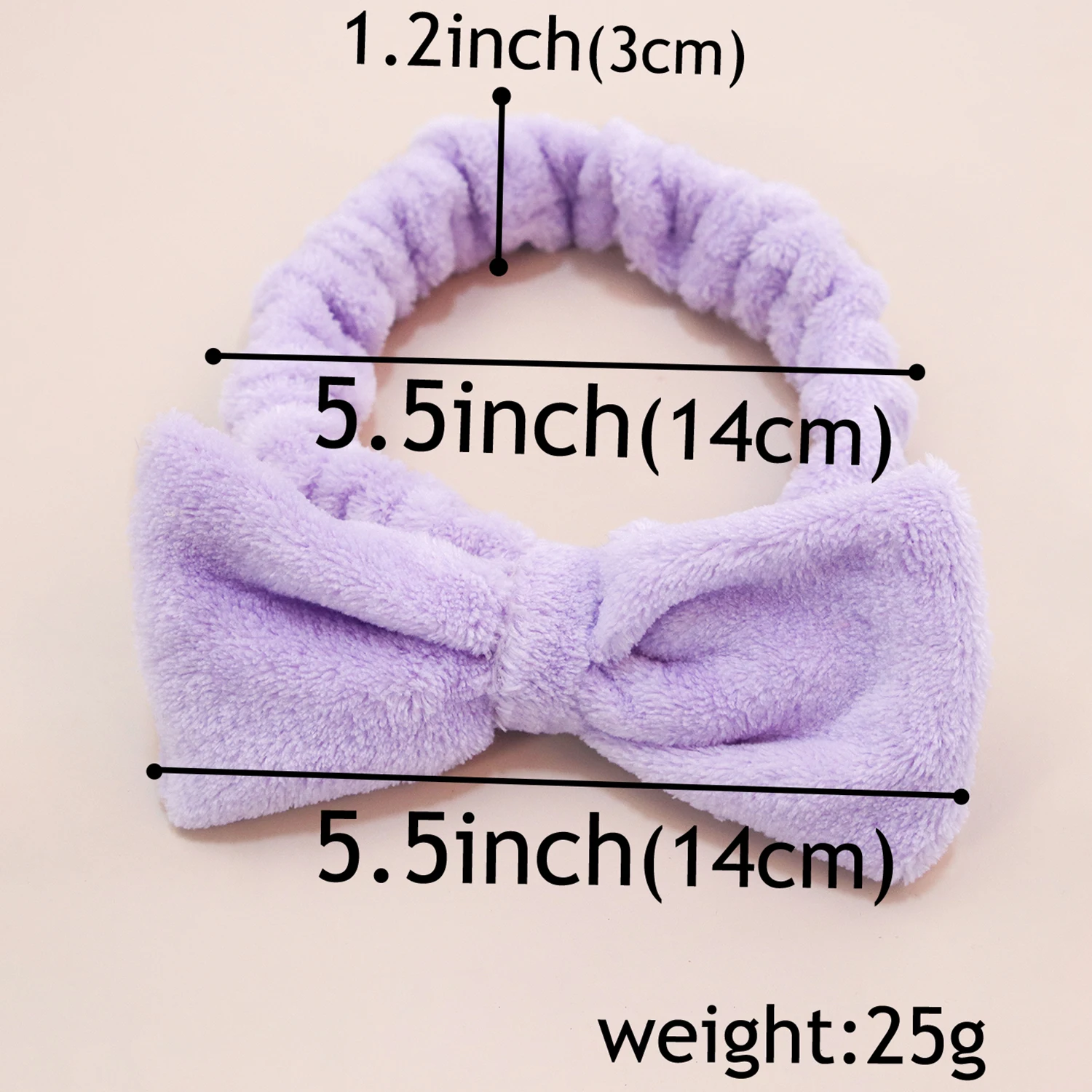 12pcs, Cute solid color butterfly headband, soft velvet elastic headband for women's facial cleansing and skincare accessories.