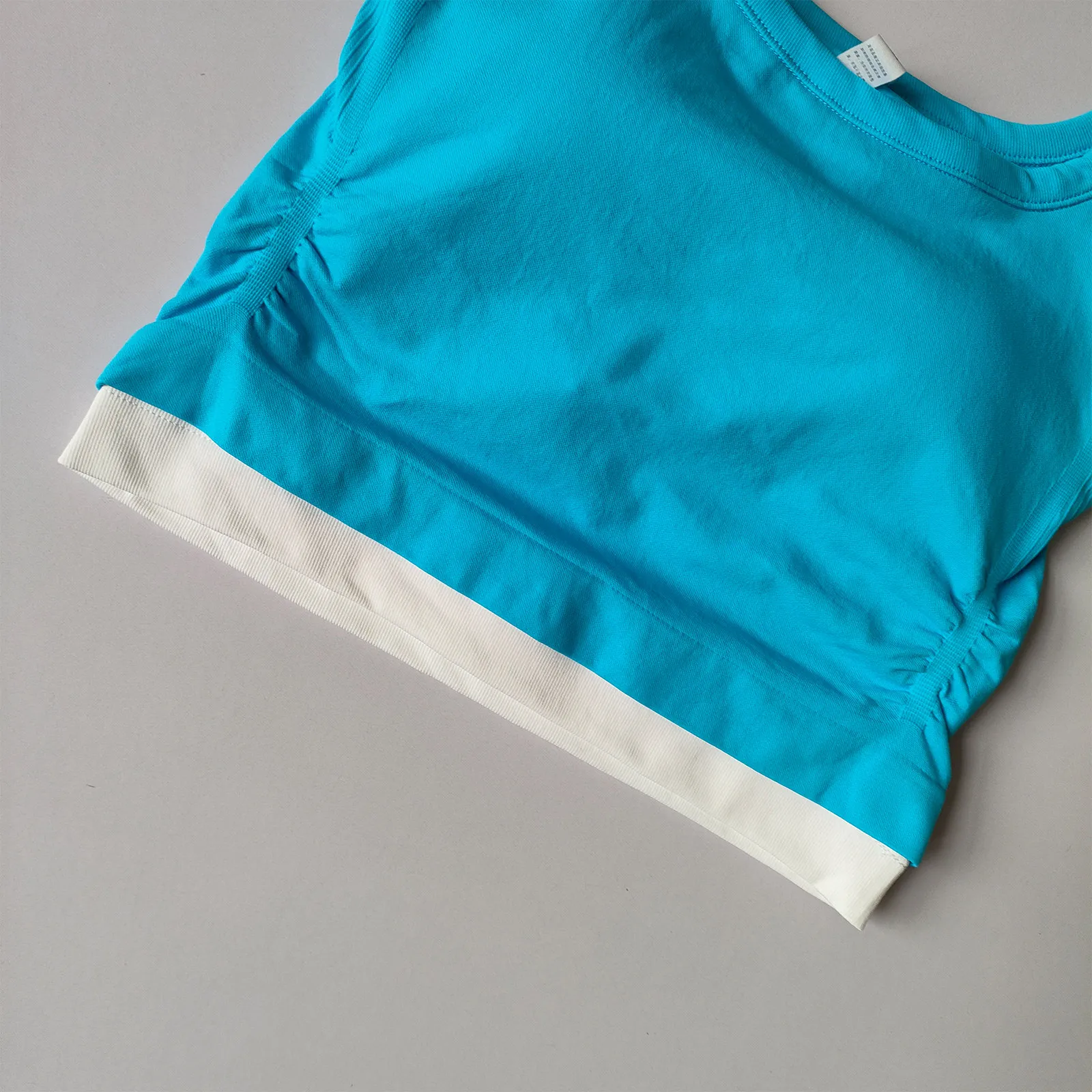 Kontrastfarbener Sport-BH mit quadratischem Ausschnitt, Fitness-Unterwäsche für Damen, Lauf- und Yoga-Weste zur Brustunterstützung für den Sommer – Detail 11