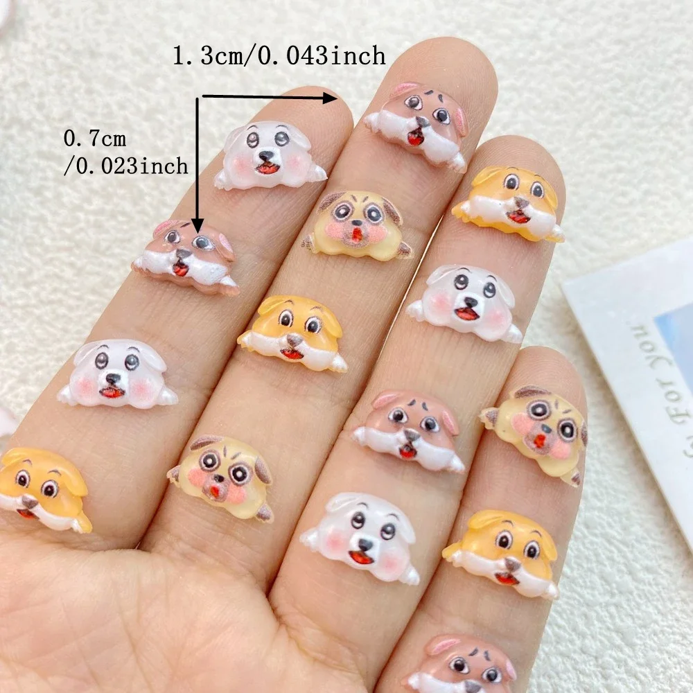 50Pcs New Cartoon puppy nail art accessories cute three-dimensional Super Cute High Face Value Nail Decoration