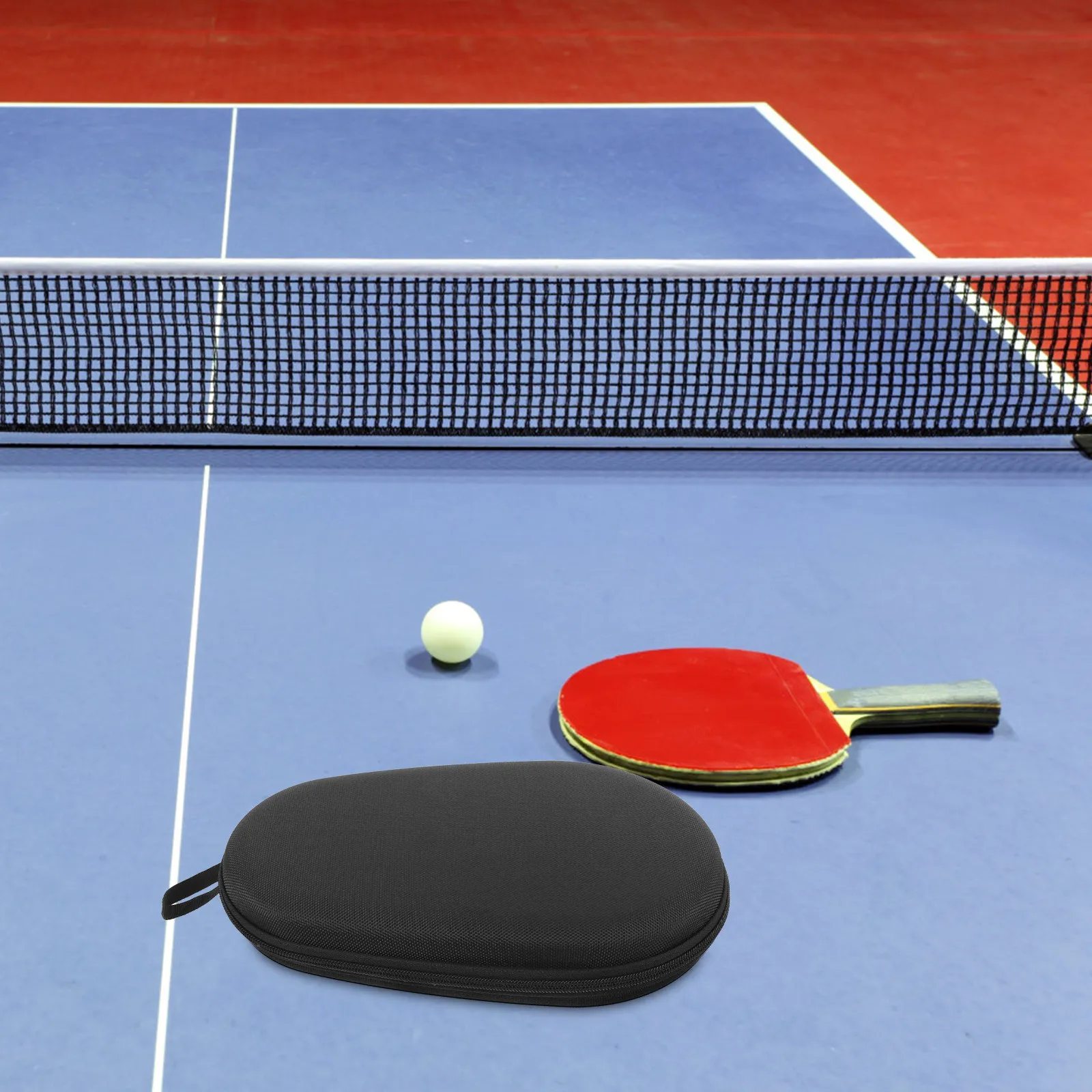 Table Tennis Racket Bag Lightweight Nylon Paddle Case with Smooth Zipper Portable Protective Storage