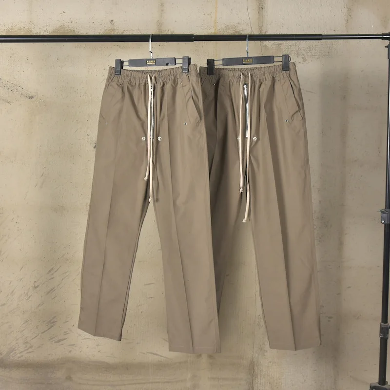 High Street RO Hard Cotton Workwear Pants Men's Straight Leg Street Fashion British Style Men's Casual Pants  Men Clothing
