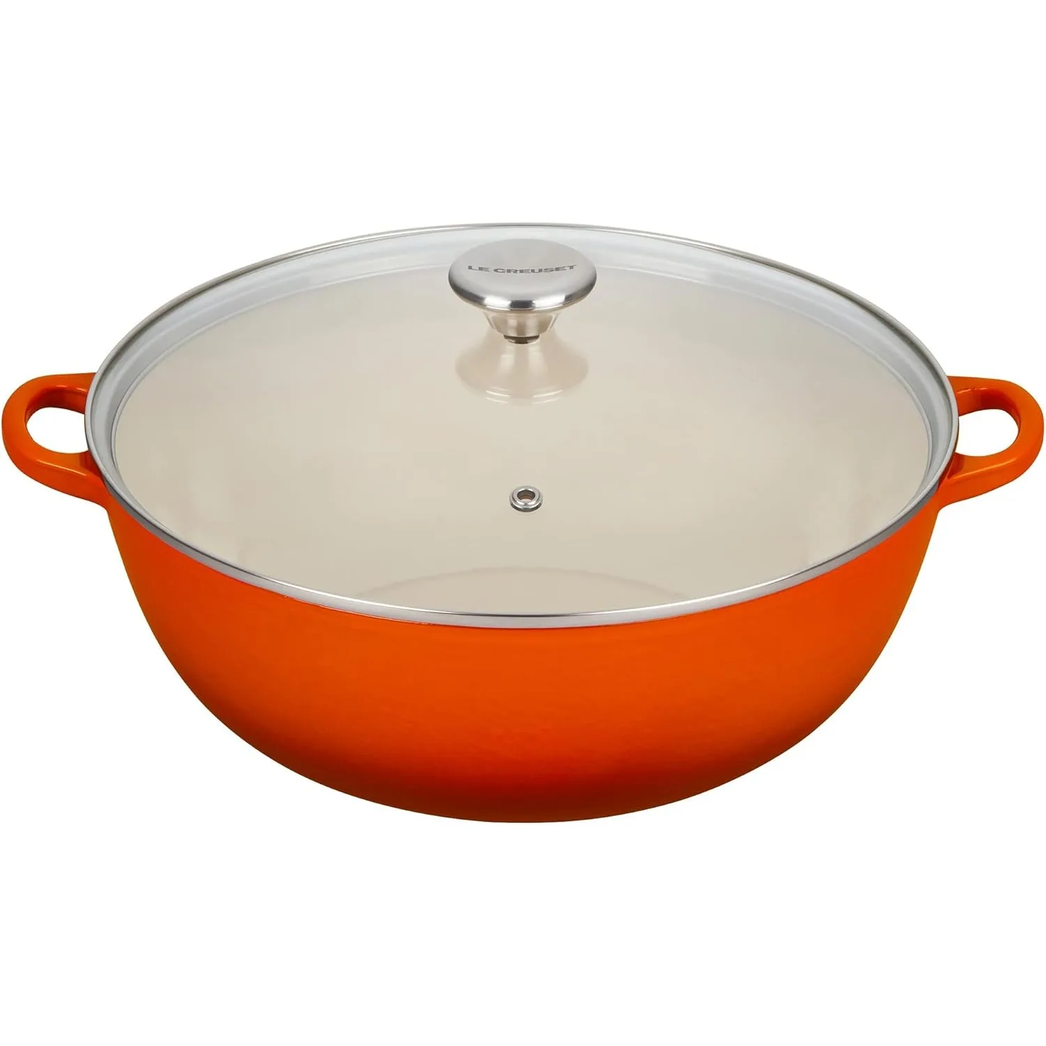 

Le Creuset Enameled Cast Iron Chef's Dutch Ovens with Glass Lid 7.5 Qt. Flame Kitchen & Dining