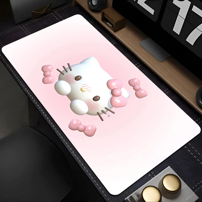

Kawaii Mouse Pad Hello Kitty 90x40cm Anime Cute Girl Gabinete Game Computer Desk Mat Keyboard Pad PC Gaming Accessories Mousepad