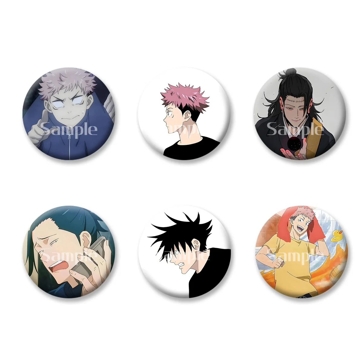 

Jujutsu Kaisen Itadori Yuji Gojo Satoru Flash Badge Брелки Зеркало для макияжа Магнит на холодильник ACG Товары Аниме Мультфильм Периферийные устройства