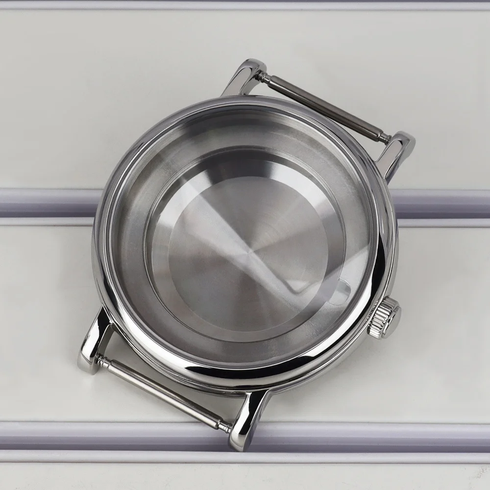 

40mm High-quality Watch Cases Domed Sapphire Crystal Glass for ETA 2824 PT5000 Automatic Movement DIY 2824 Case Accessories Part