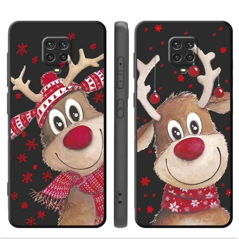 Feliz natal elk inverno caso de telefone para xiaomi redmi nota 12 11 pro 5g 9S 7 13c 13pro funda coque celulares casos protetores