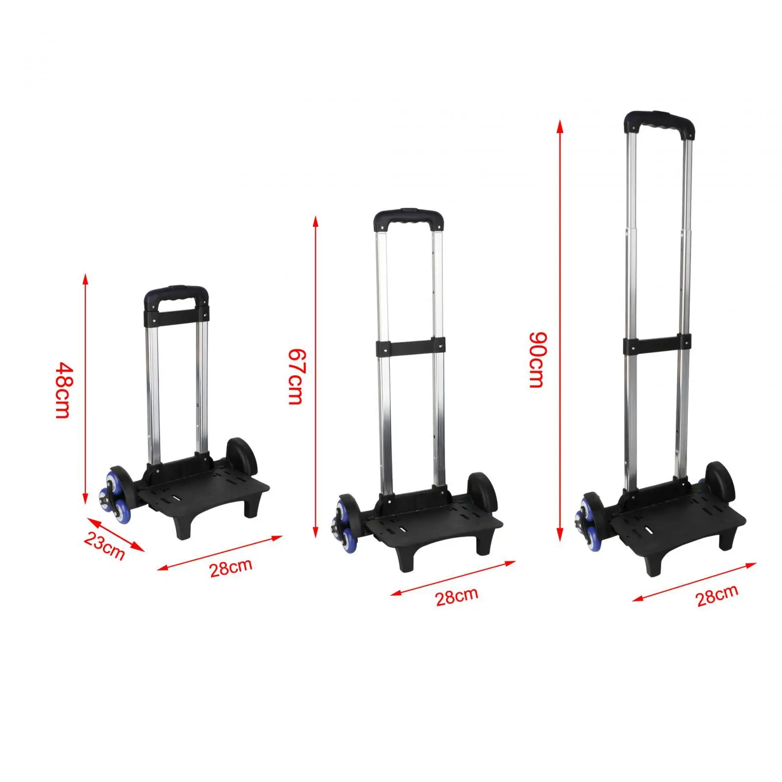 Stair Climber Folding Hand Truck Telescoping Handle Climbing Triangle Wheel with 6 Wheels for Office Lightweight Multifunctional