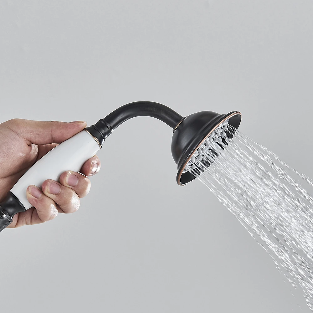 POIQIHY Handheld Shower Head Brass Faucet Accessory Replace Head Handshower for Shower Faucet Oil Rubbed Bronze Color