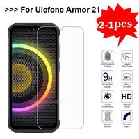 2-1Pcs Tempered Glass For Ulefone Armor 21 Phone Film 9H HD Protective Glass For Cristal Ulefone Armor 21 6.58\