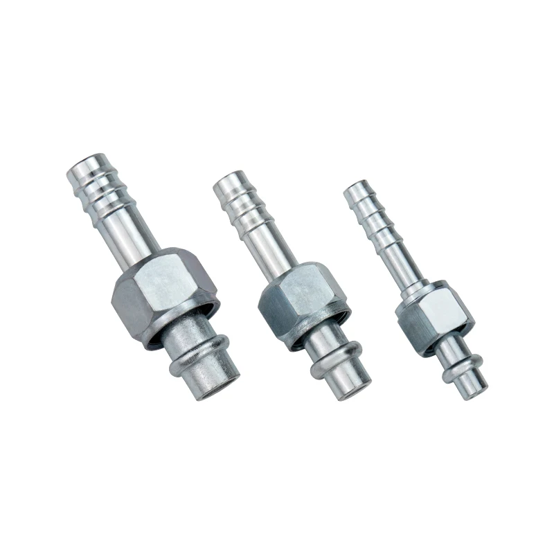 # 6 # 8 # 10 encaixes de farpa de aço, rosca fêmea reta de anel de vedação 5/8 "-18 3/4"-16 7/8 "-14 para mangueira de ar condicionado a/c