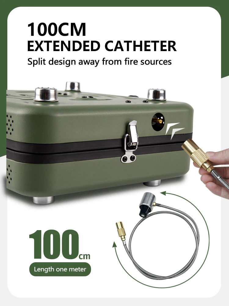 Outdoor Portable 2 Burner Camping Gas Grill Mini Foldable Gas Stoves for Picnic Easy to Clean BBQ Grill