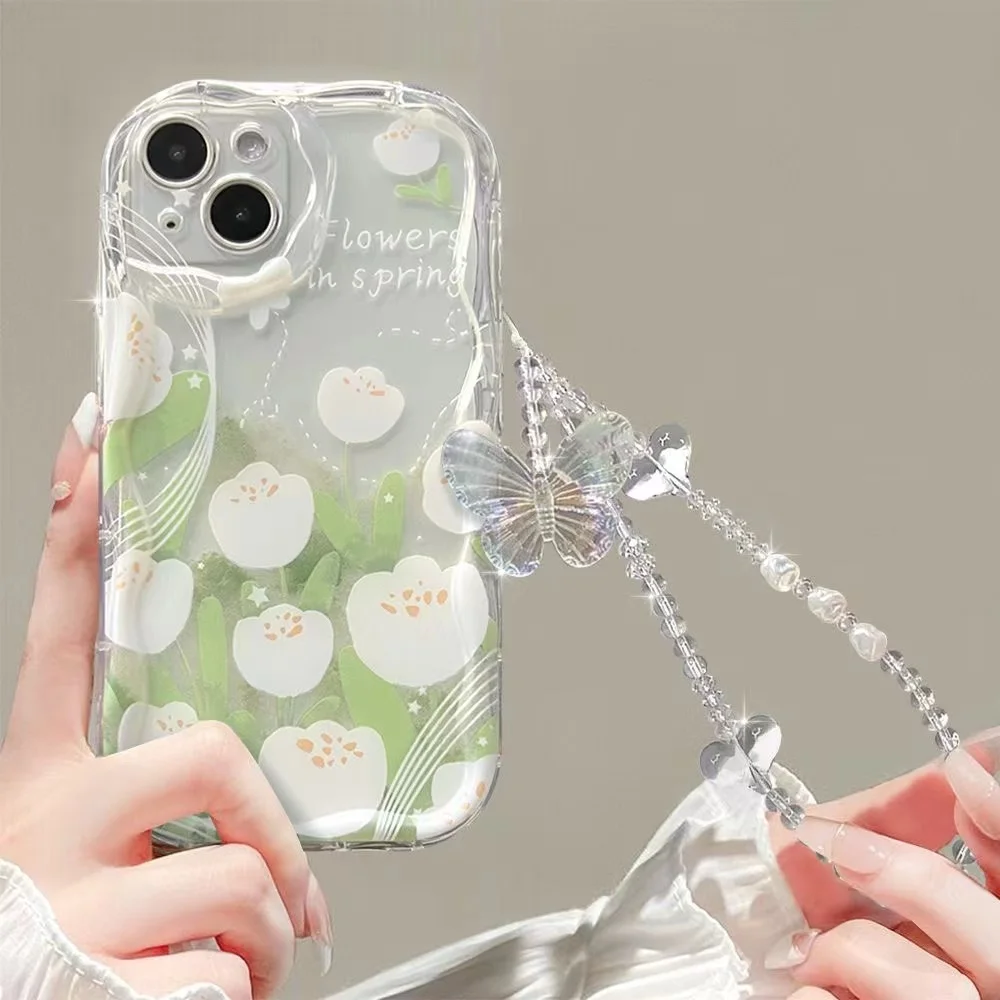 Flower 3D Butterfly Case For Vivo Y17S Y33S Y22 Y35 Y36 Y27 Y16 Y21 Y33 Y75 Y28 Y93 Y91 Y11 Y15S Y17 Y53S Y20 Y31 Y51 Y02 Cover