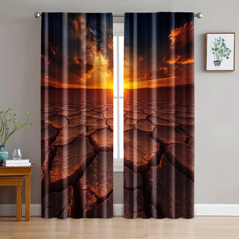 

2pc, Window Drapes Starry Night Wilderness Light Filter Party Decorations Suitable for College dormitory decoration