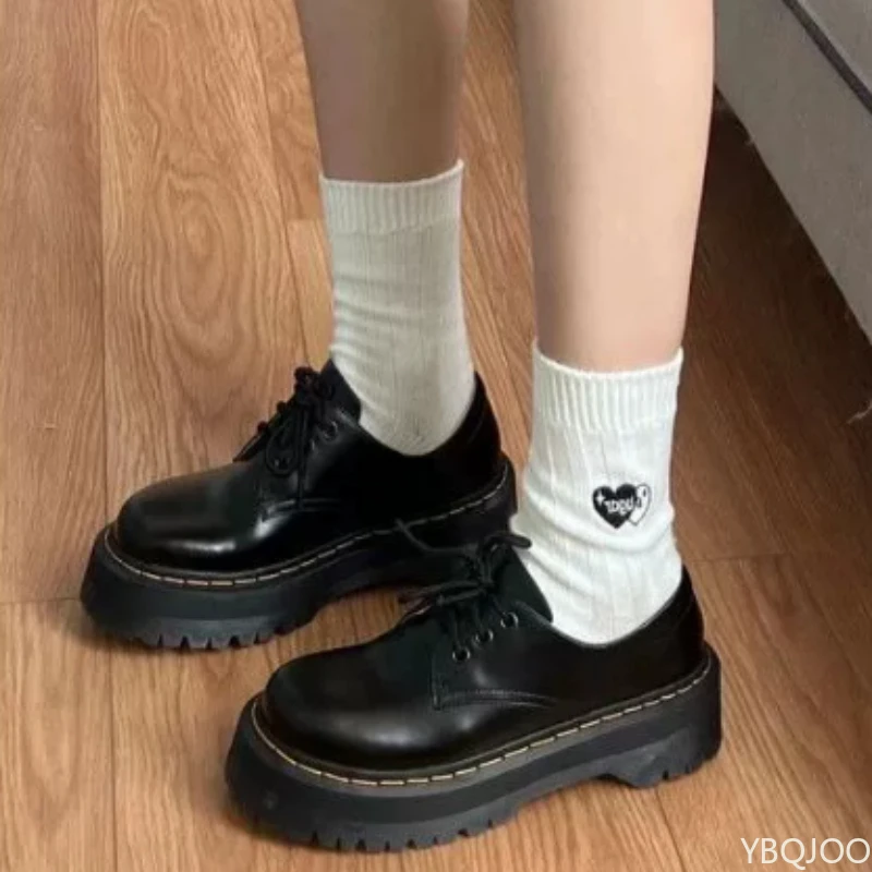 

Spring Autumn New Round Head Anti slip Daily Versatile Boots Wear resistant Simple Comfortable Thick soled Women's Shoes