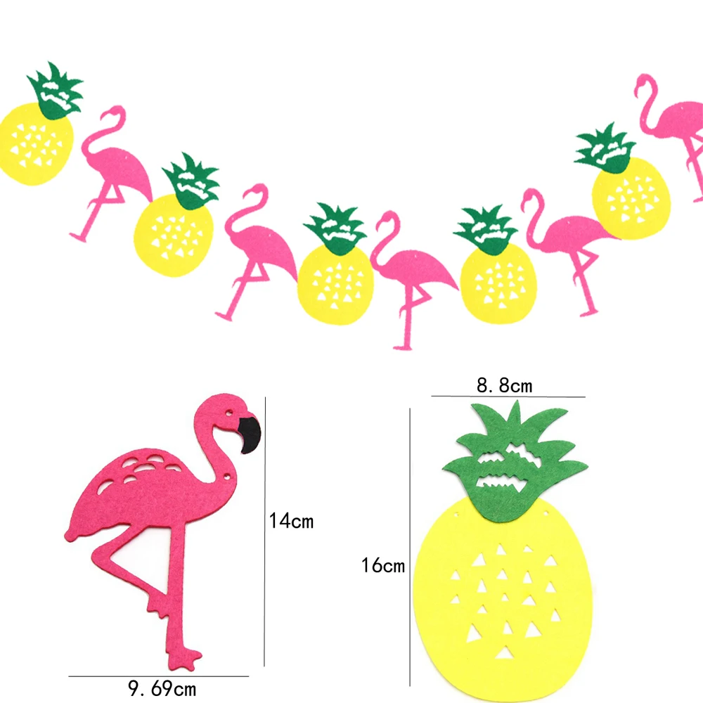 1Set Pineapple Flamingo Honeycomb Cake Toppers Paper Straws Kids Birhtday Party Decoration Summer Pool Party Hainging Ornaments