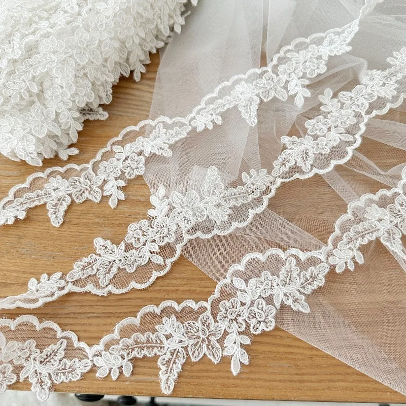 جديد أزياء بوتيك سليم سيارة العظام الرموش الدانتيل صائق النسيج اليدوية DIY الحجاب فستان الزفاف الملابس اكسسوارات الديكور