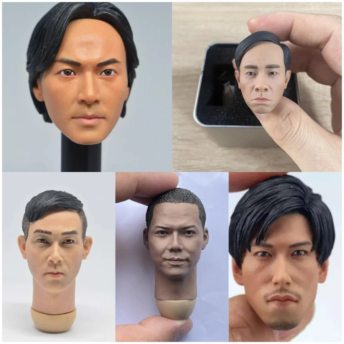 1/6 Scale Young and Dangerous Head Played Peter Chen Jordan Chan Roy Cheung Head Sculpt for 12in Male Solider Action Figure Toy