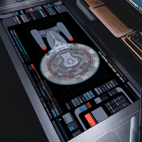 Black Mouse Pad Star Trek Laptop Offices Mousepad Desktop Decor Extended Pads Pc Keyboard Mice Mat Large Gamer Table Mat Playmat