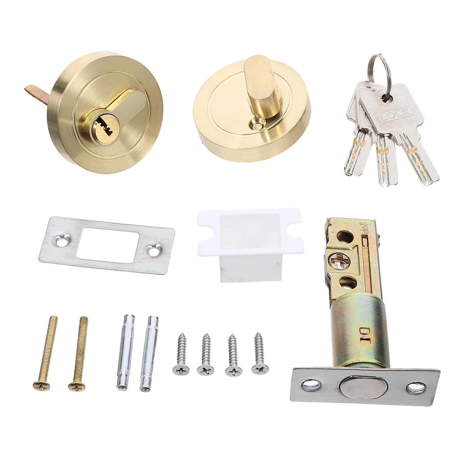 

Single Cylinder Deadbolt Zinc Alloy Keyed Door Lock Bedroom Bathroom Entry Door Deadbolt Smooth Surface Durable