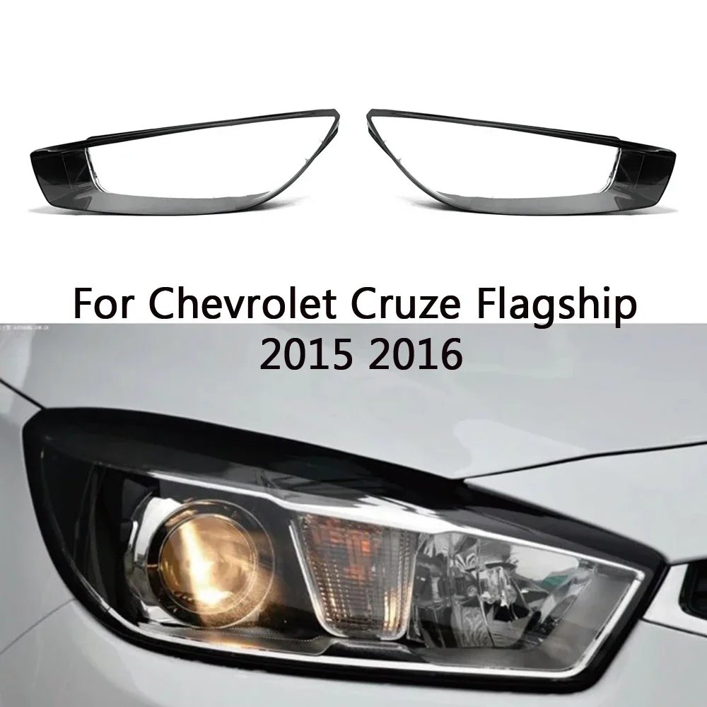 

HTTCY For Chevrolet Cruze Flagship 2015 2016 front Car Headlight Cover Lens Shell Lampcover Lampshade Headlamp Light mask
