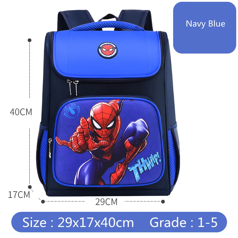 Disney-Mochilas escolares de Frozen para niñas y niños, mochila ortopédica de hombro para estudiantes de primaria, Elsa, Anna, Spider Man, regalos